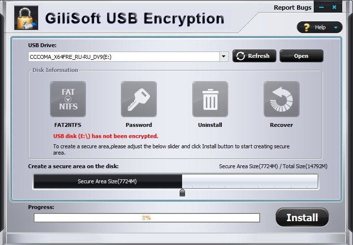 U盘加密软件 Gilisoft USB Encryption v11.0.0 中文破解版下载