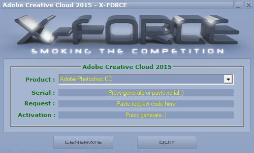 Adobe CC 2015注册机免费下载(支持Windows) by X-FORCE