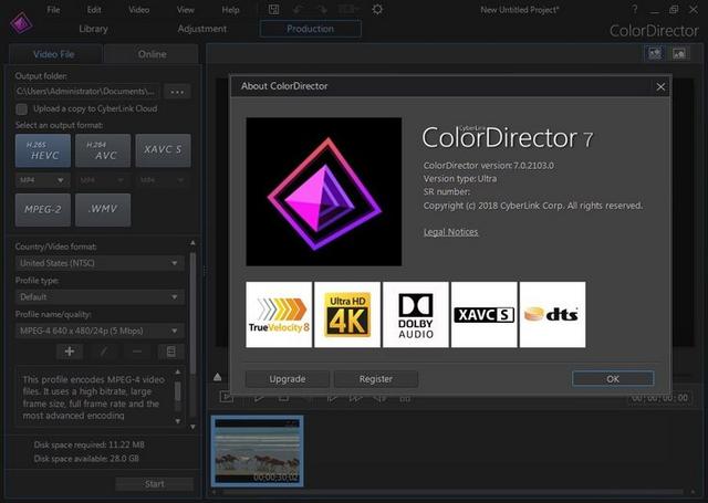 视频后期调色工具 CyberLink ColorDirector Ultra v9.0.2316 中文破解版下载