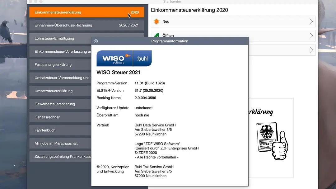 税务报表软件 WISO Steuer 2021 for Mac v11.02 激活破解版下载